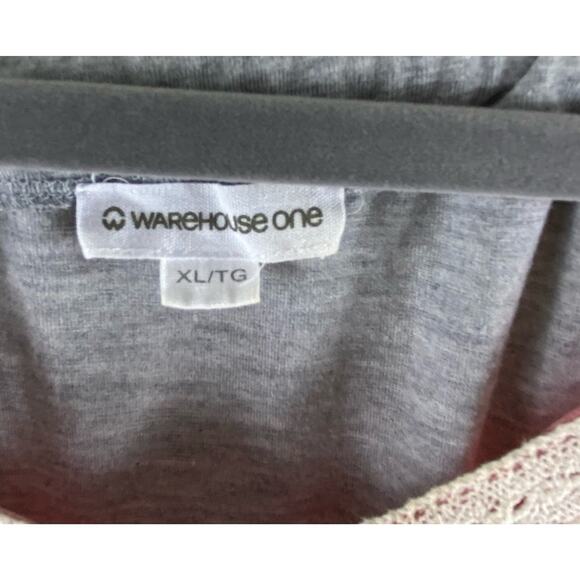 Warehouse One Red Floral Patterned Racerback Lightweight Tank Blouse Size XL - Picture 5 of 7